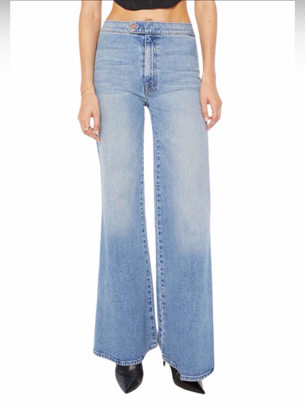 MOTHER The Tab Roller Skimp Jeans Fight For Your Right Size 27 NWT